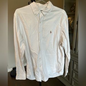 Ralph Lauren white button down long sleeve